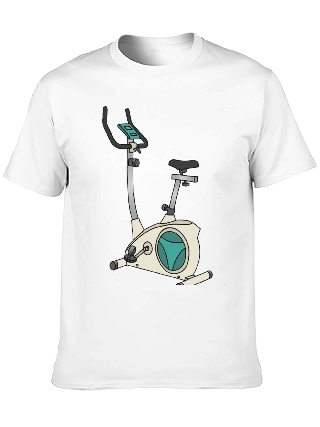 Exercise Bike Graphic Tee - Fitness Fanatic Shirt