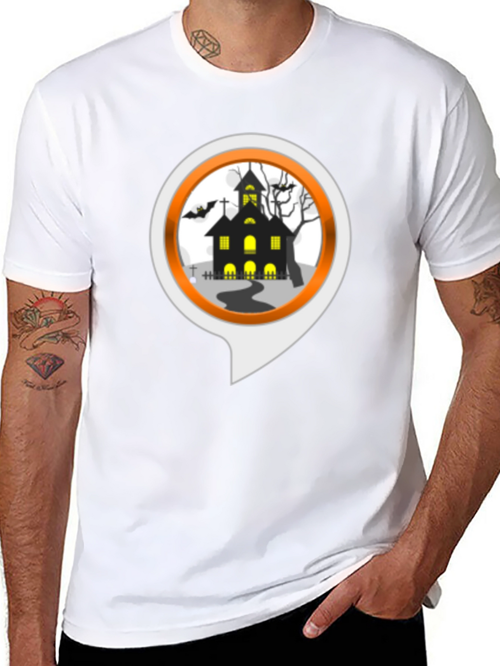 Spooky Halloween Haunted House T-Shirt