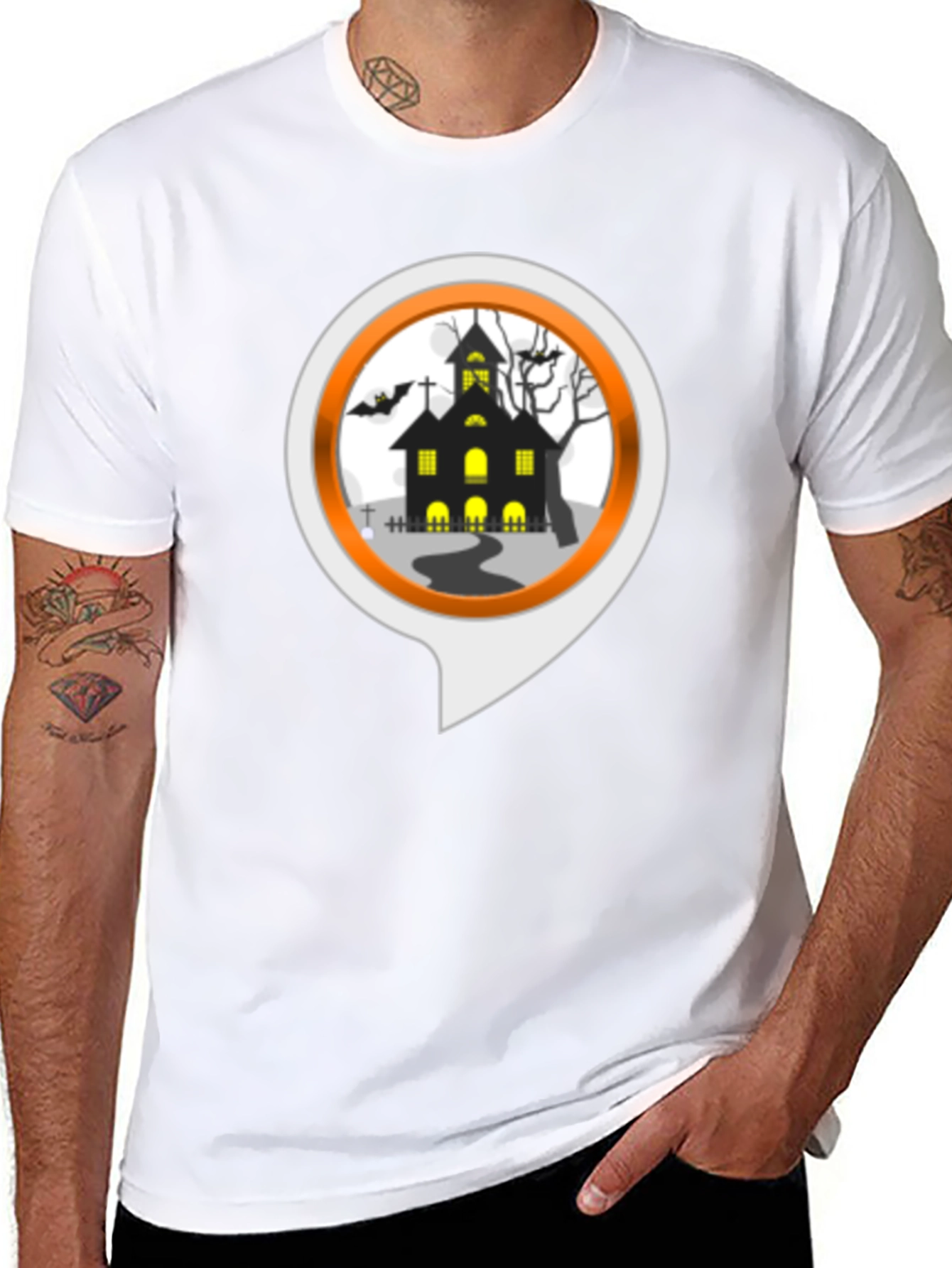Spooky Halloween Haunted House T-Shirt