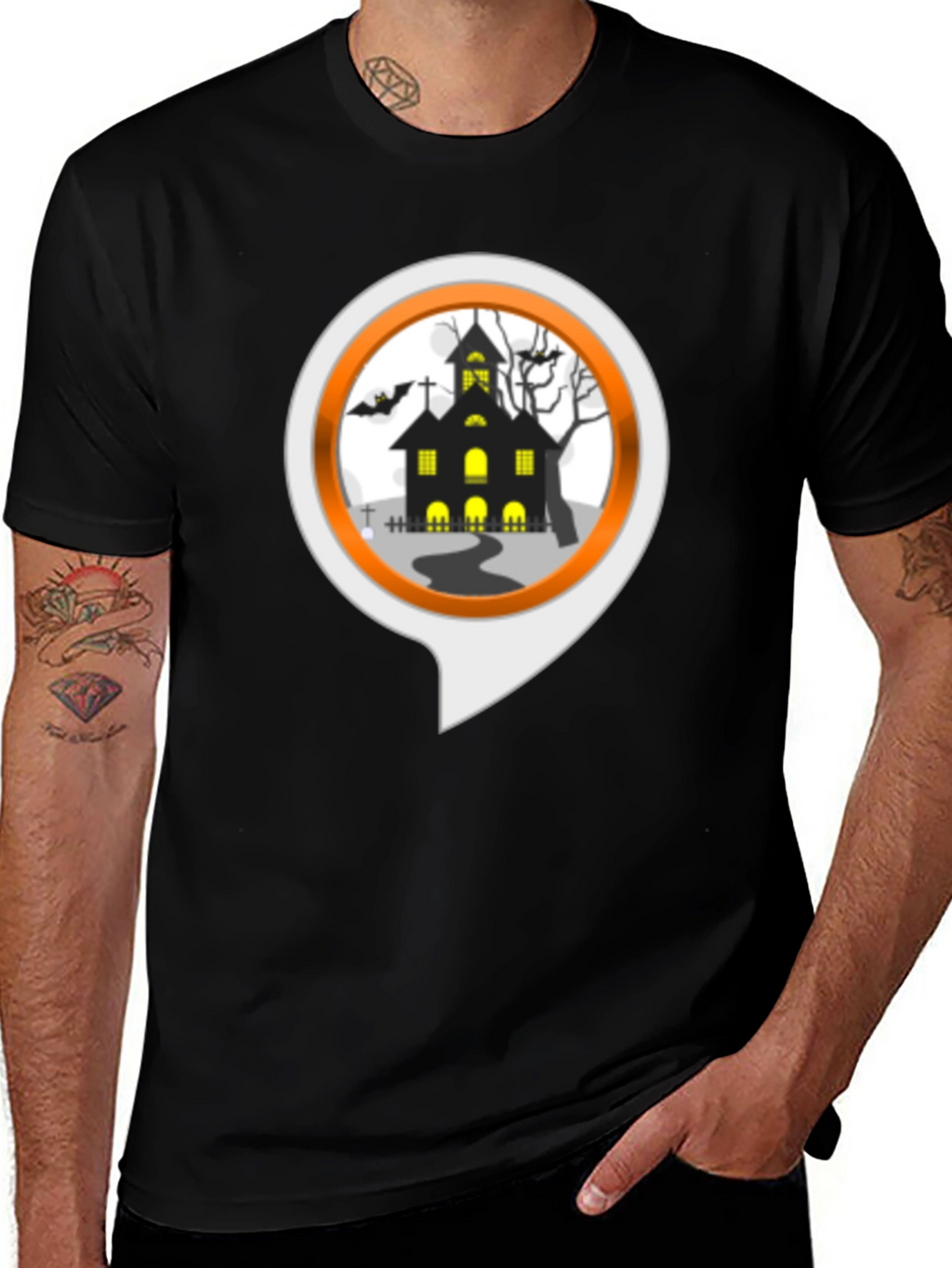 Spooky Halloween Haunted House T-Shirt