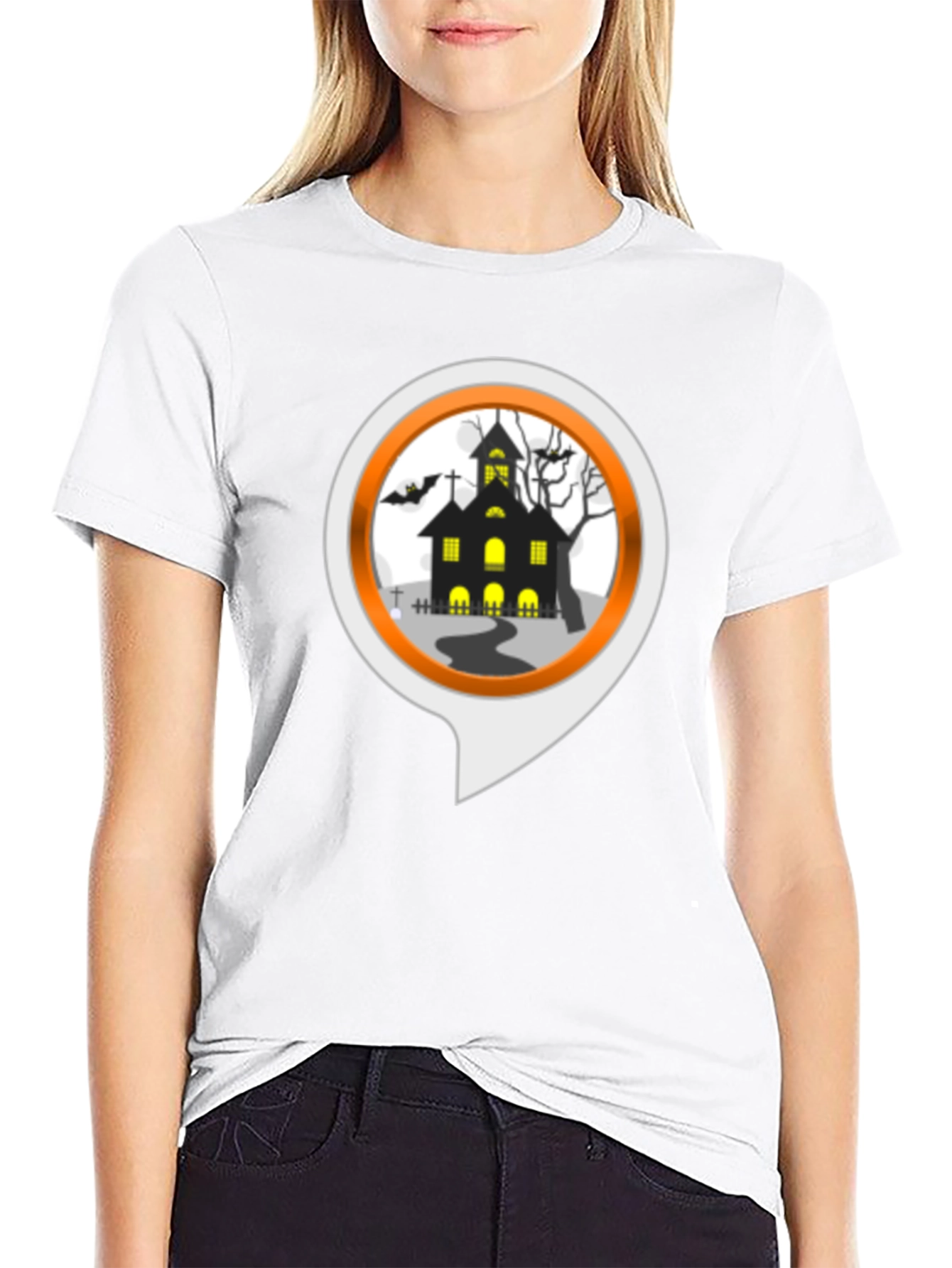 Spooky Halloween Haunted House T-Shirt