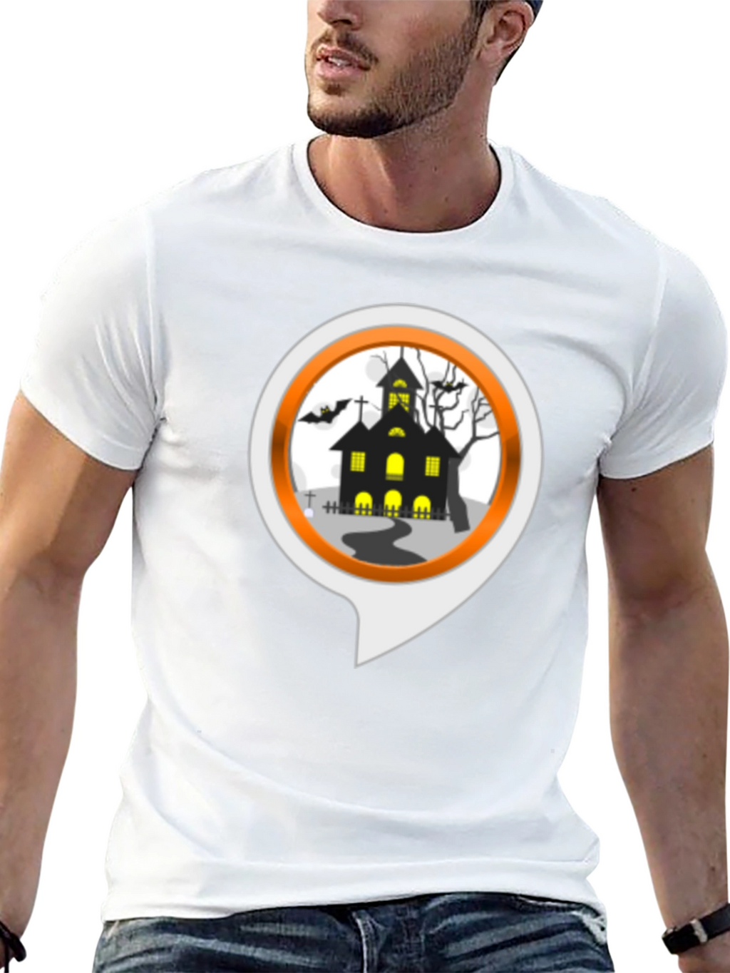 Spooky Halloween Haunted House T-Shirt