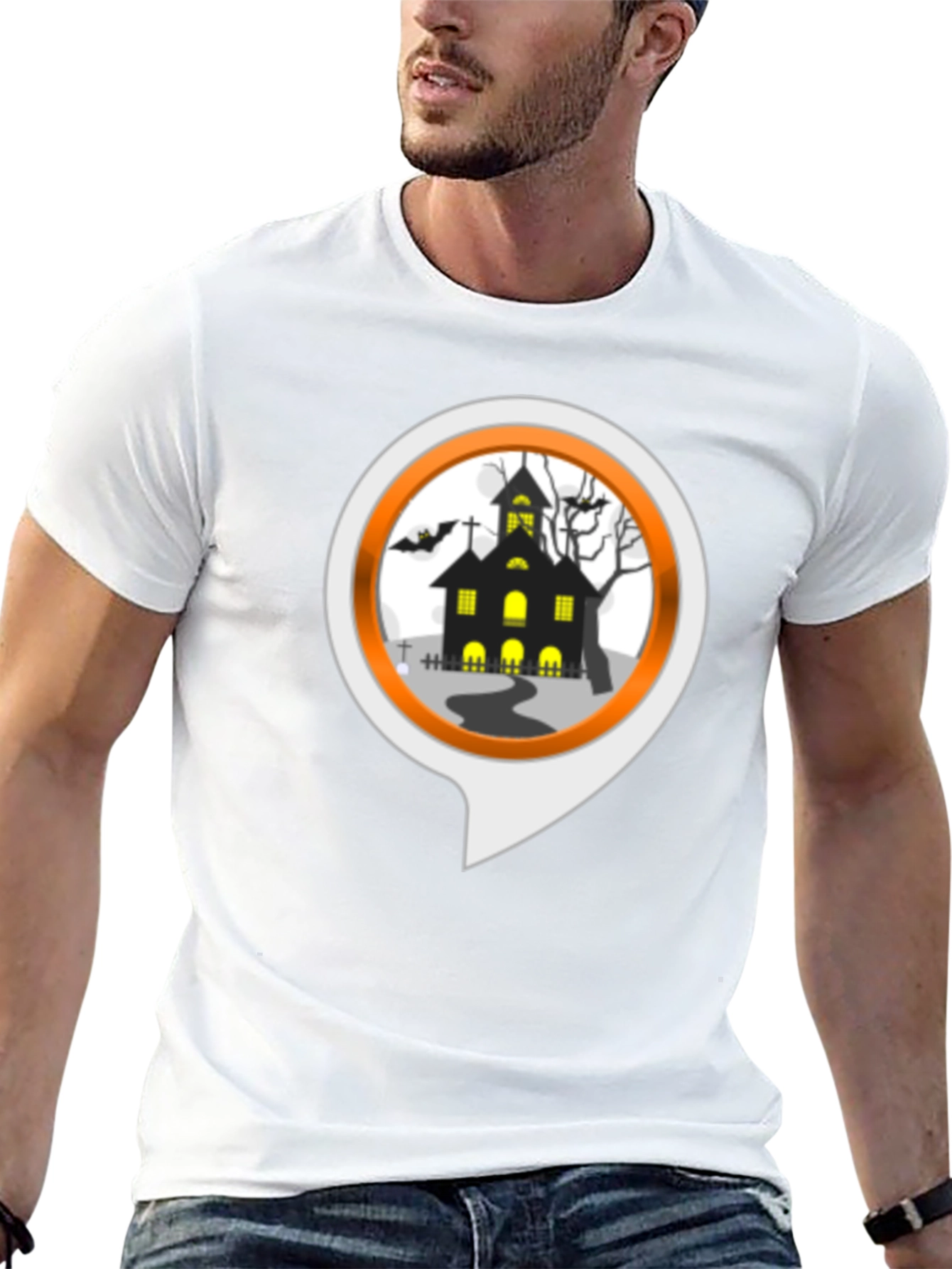 Spooky Halloween Haunted House T-Shirt