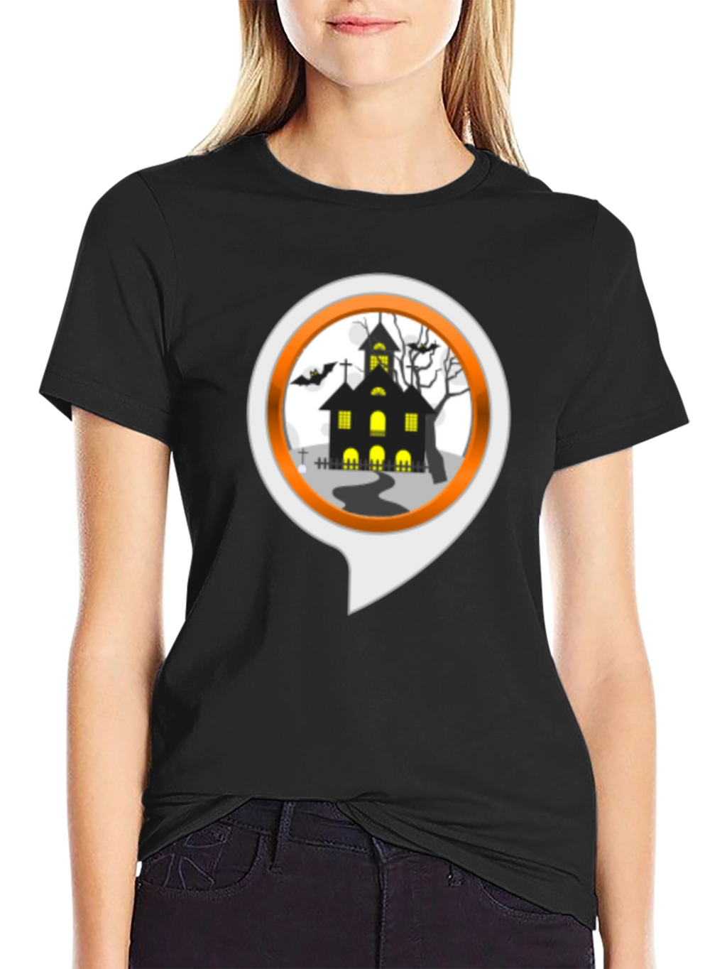 Spooky Halloween Haunted House T-Shirt