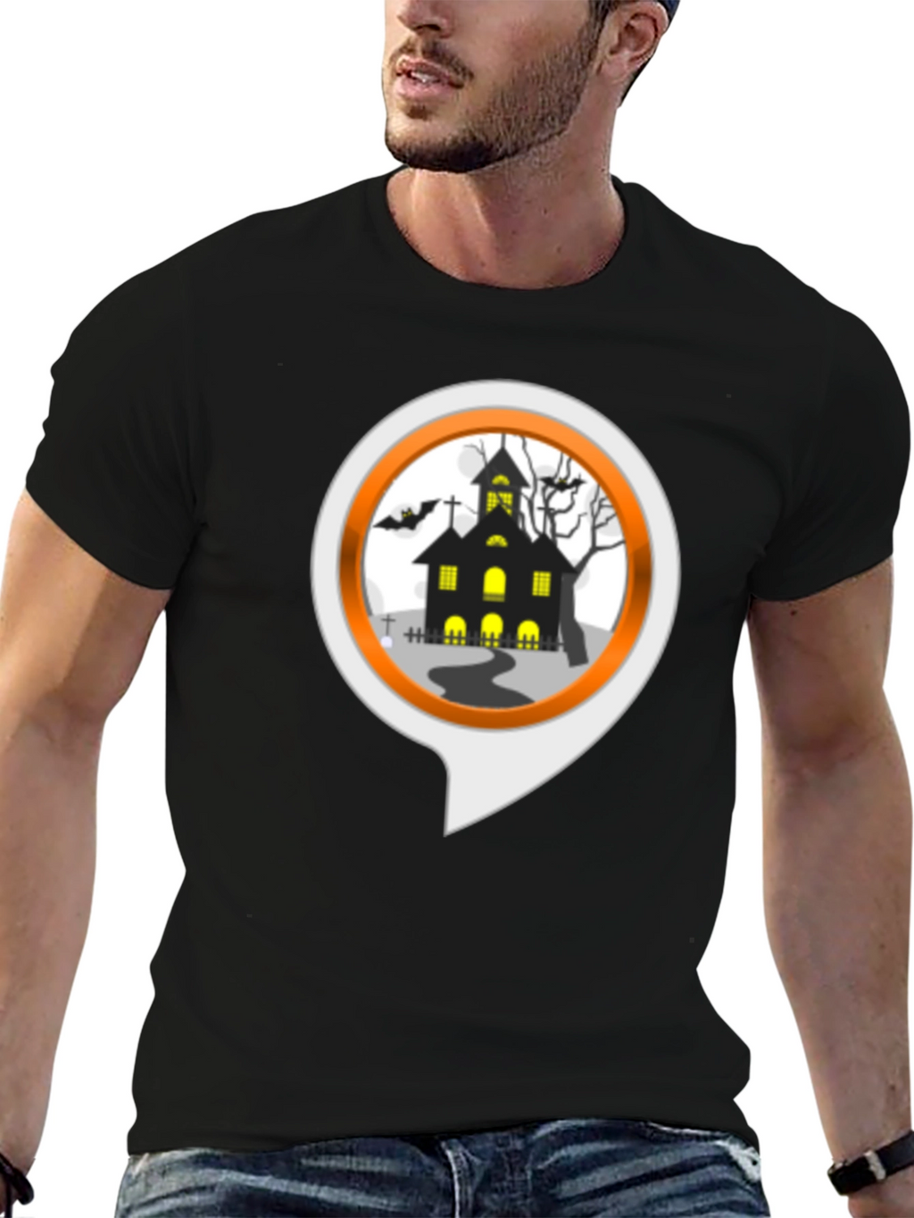 Spooky Halloween Haunted House T-Shirt