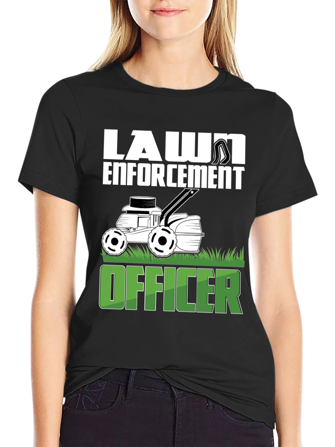 Lawn Enforcement Officer Graphic T-Shirt