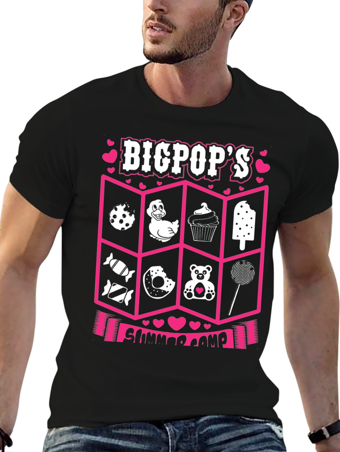 Big Pops Summer Camp Black Tee