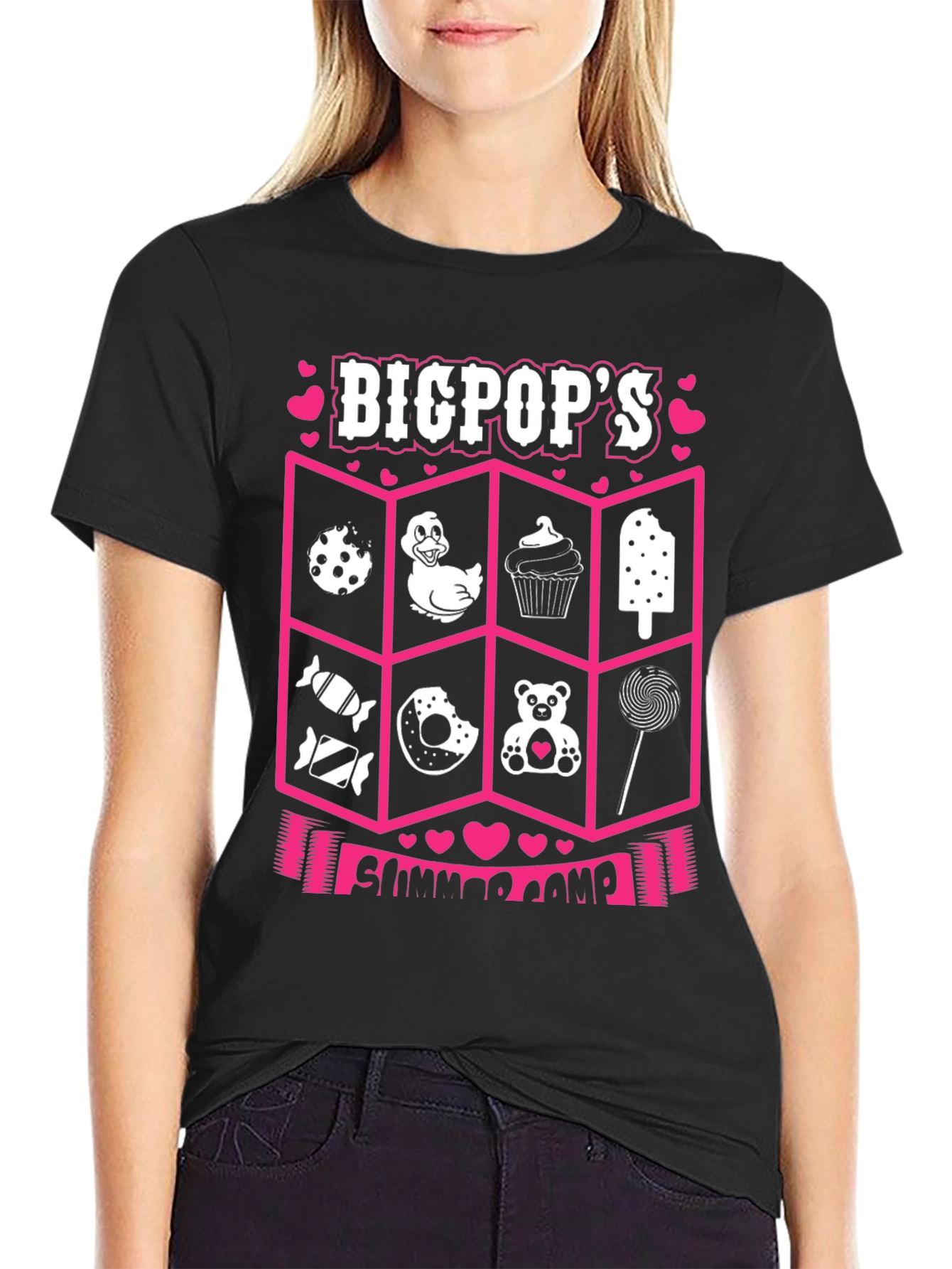 Big Pops Summer Camp Black Tee