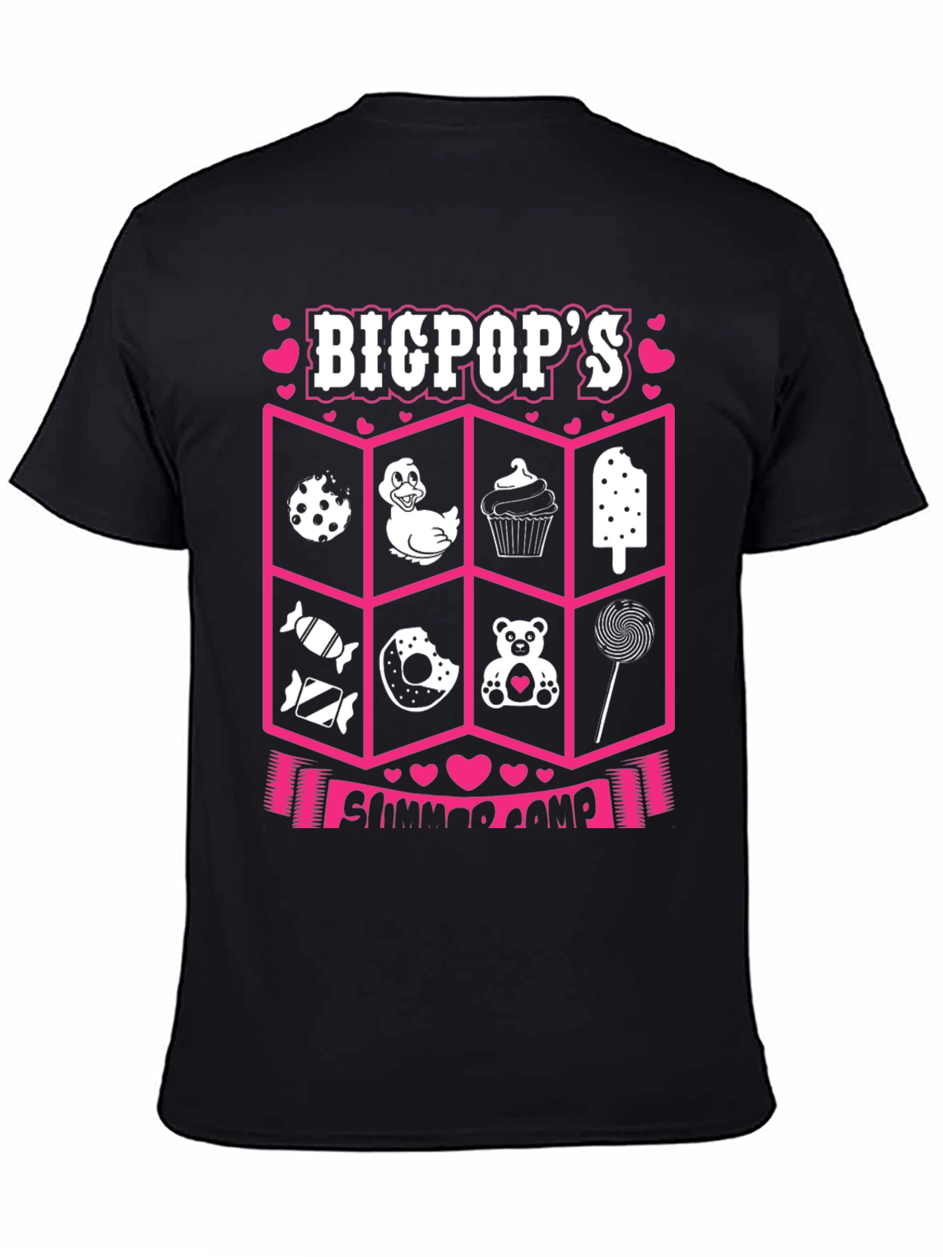 Big Pops Summer Camp Black Tee