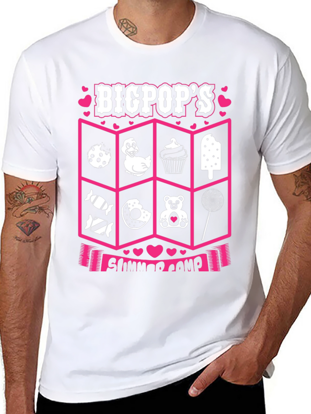 Big Pops Summer Camp Black Tee