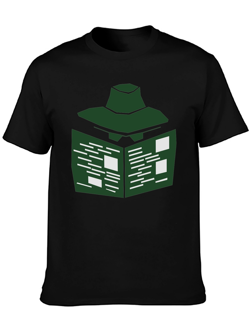 Abstract Green Book T-Shirt - Modern Design