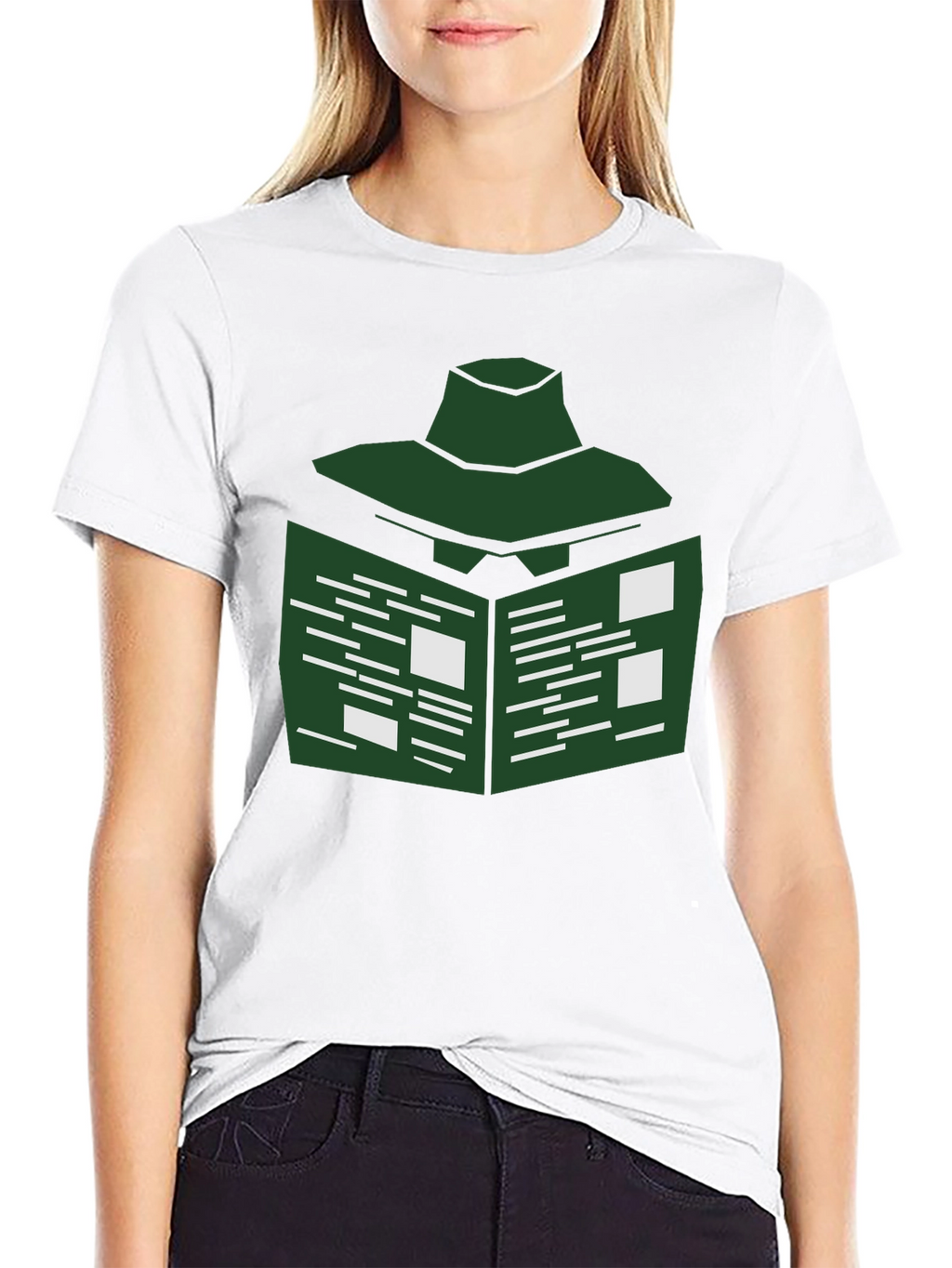 Abstract Green Book T-Shirt - Modern Design
