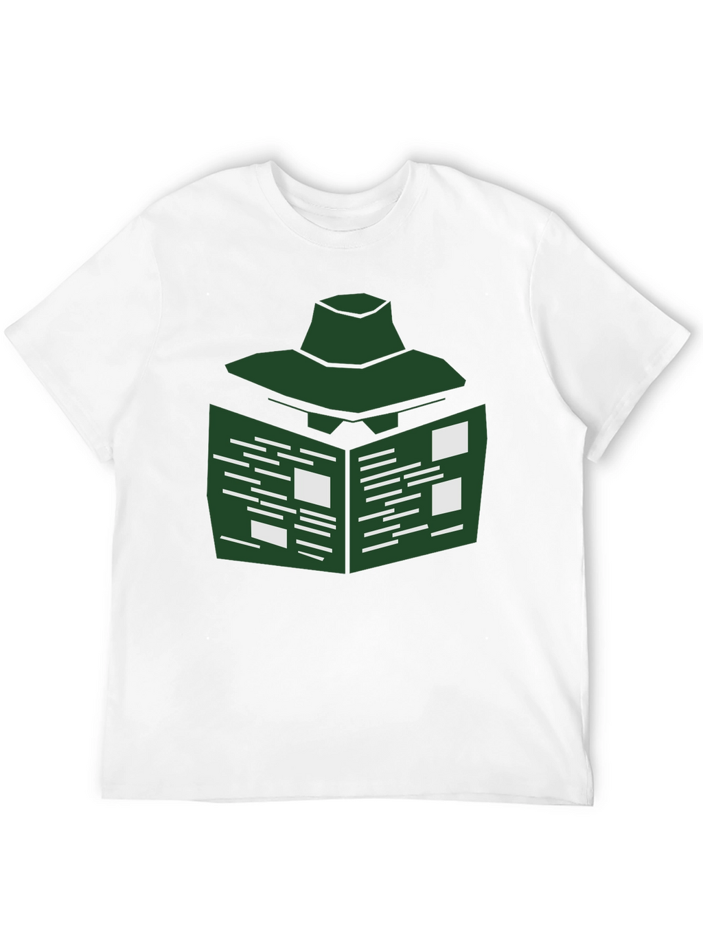 Abstract Green Book T-Shirt - Modern Design