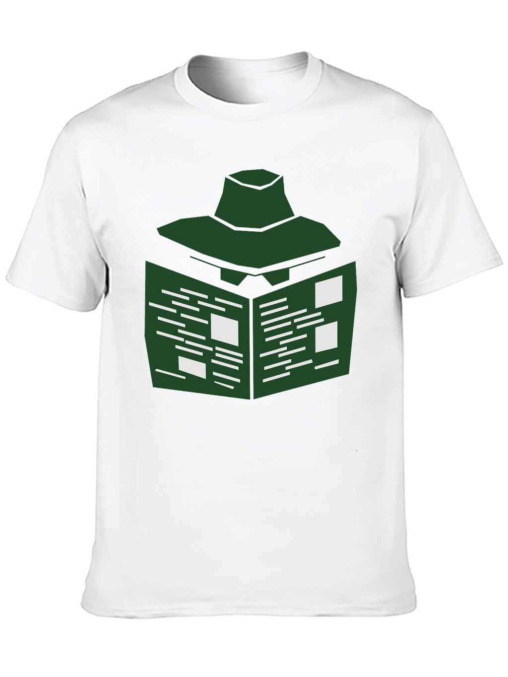 Abstract Green Book T-Shirt - Modern Design