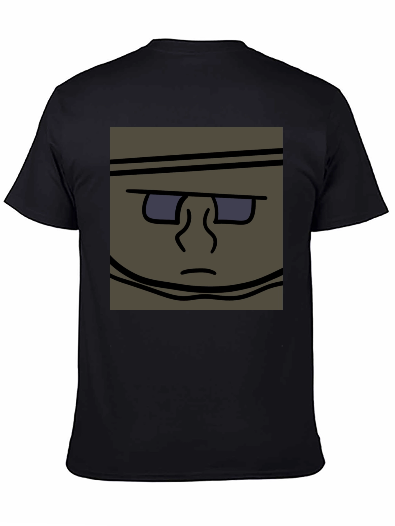 Funky Cartoon Face T-Shirt - Black
