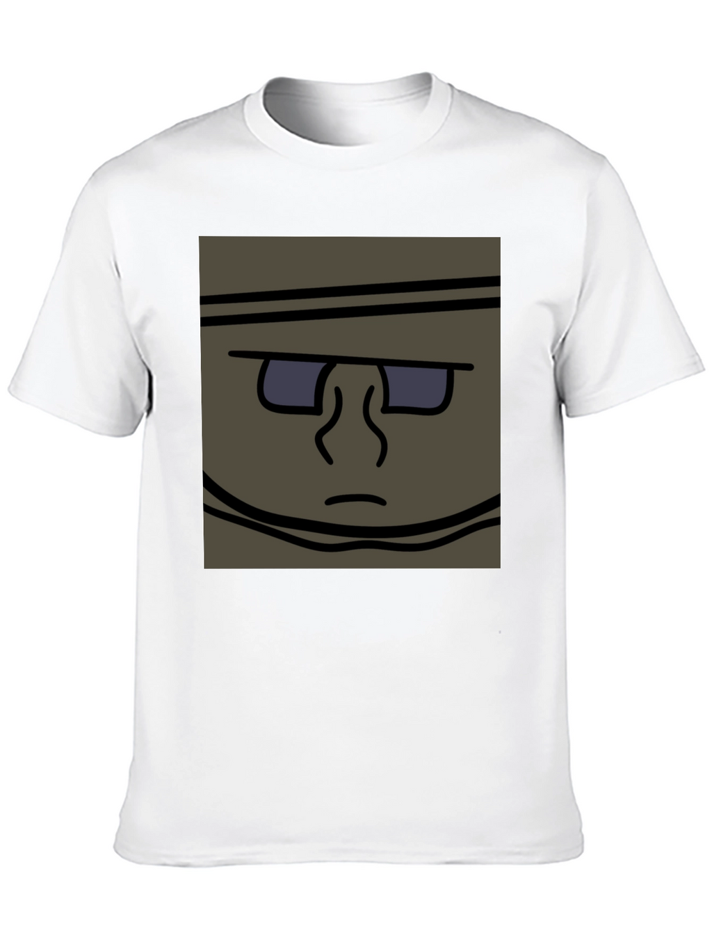 Funky Cartoon Face T-Shirt - Black