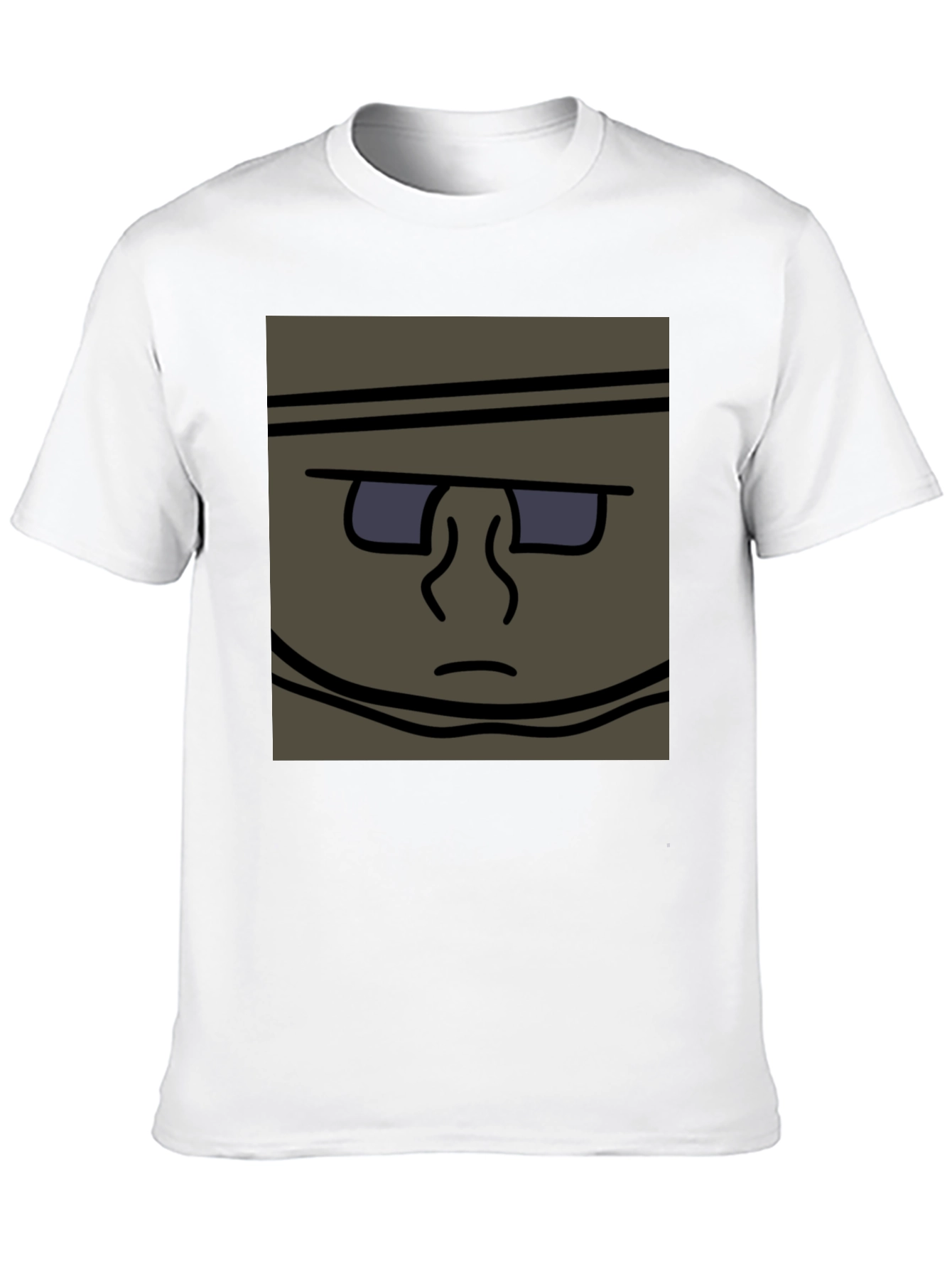 Funky Cartoon Face T-Shirt - Black