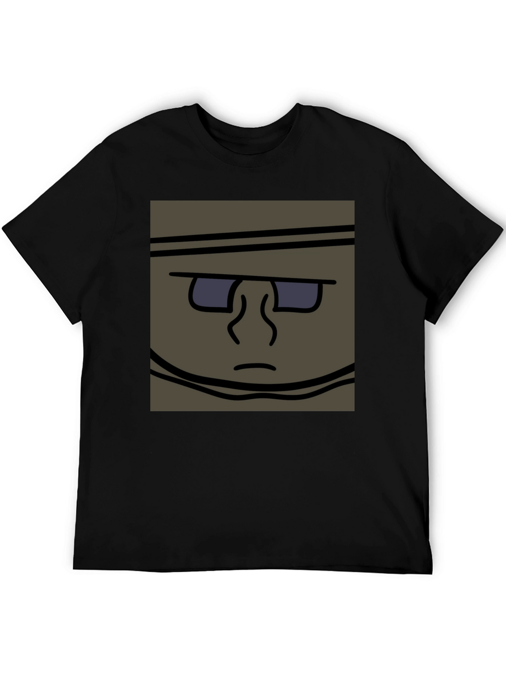 Funky Cartoon Face T-Shirt - Black