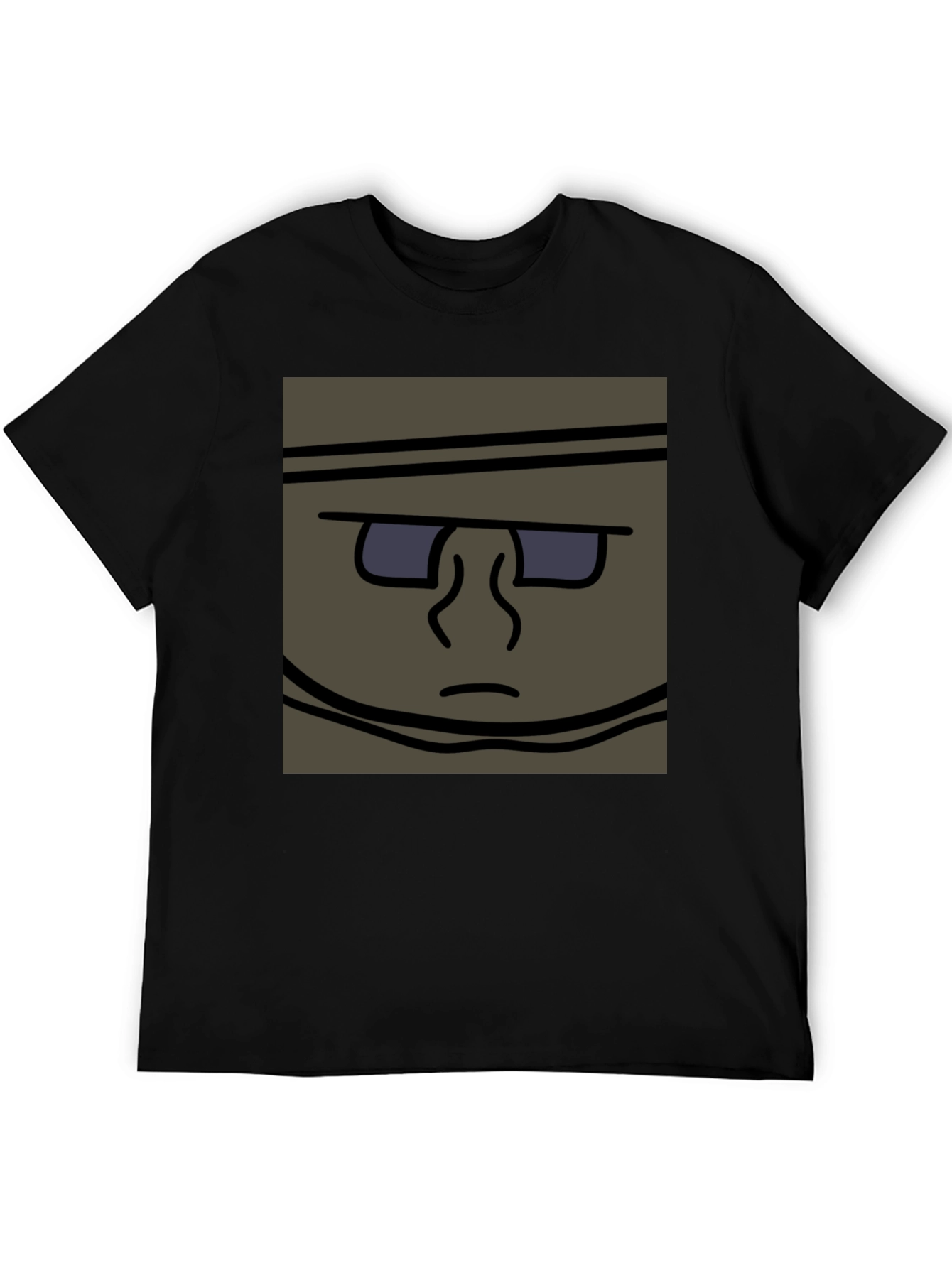 Funky Cartoon Face T-Shirt - Black