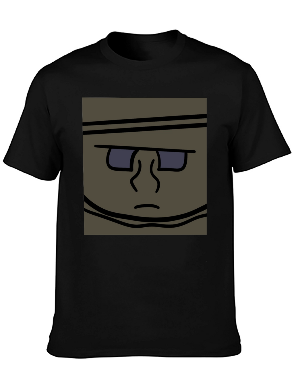 Funky Cartoon Face T-Shirt - Black