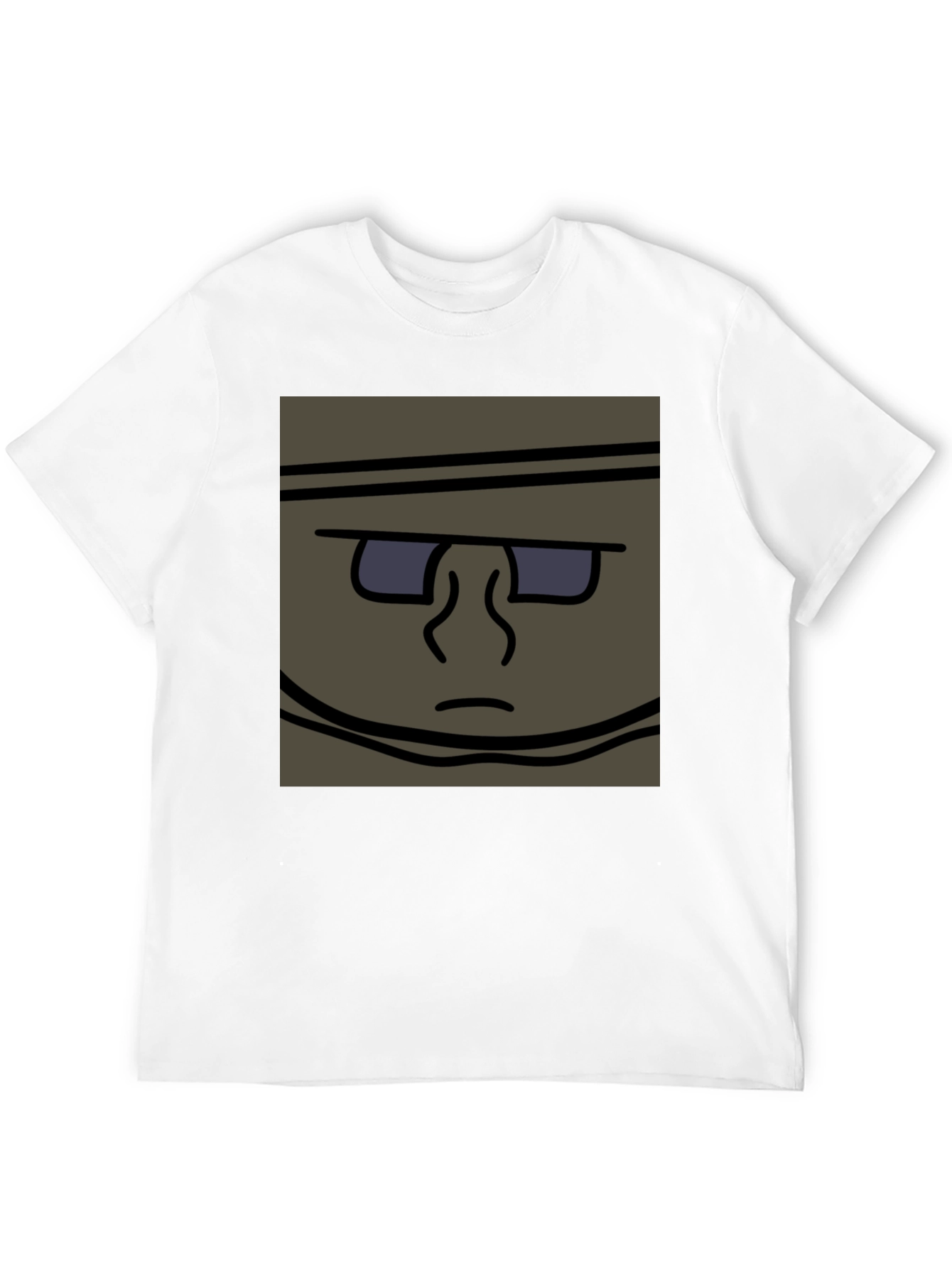 Funky Cartoon Face T-Shirt - Black