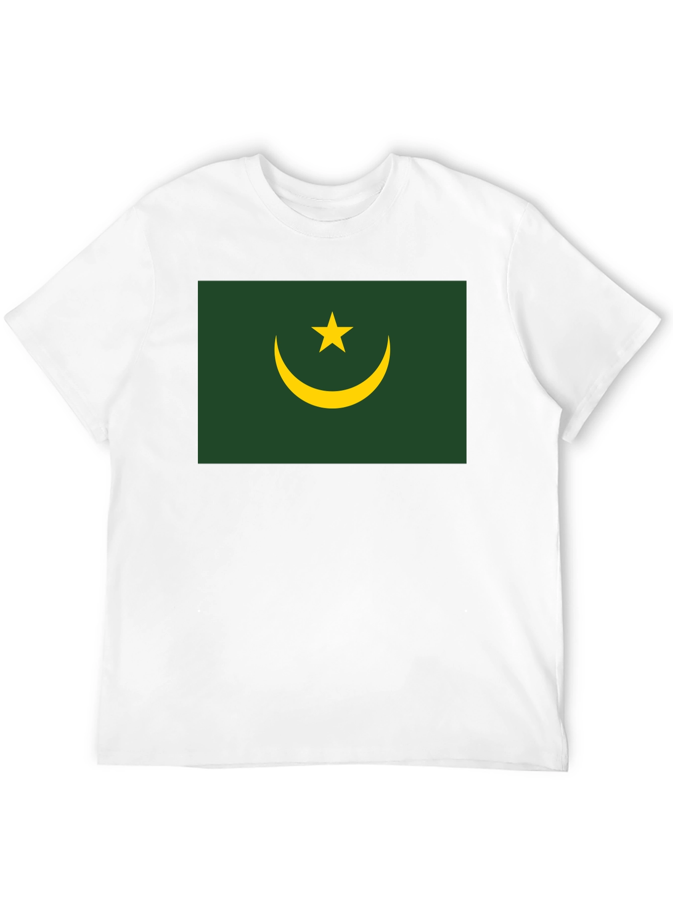 Mauritania Flag T-Shirt - Black Crew Neck Tee
