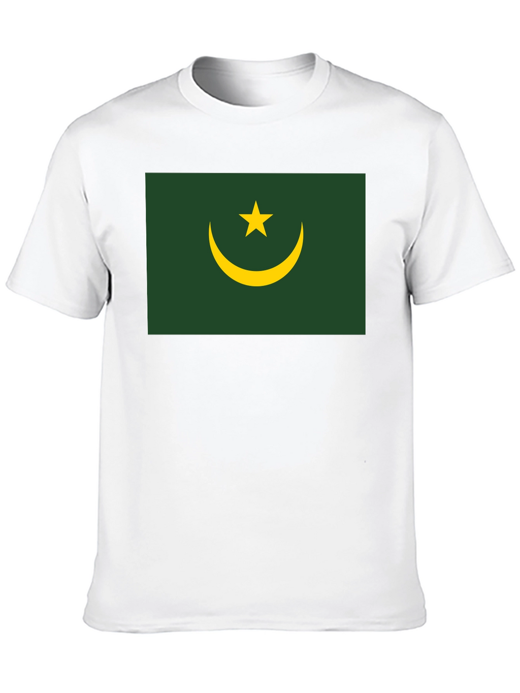 Mauritania Flag T-Shirt - Black Crew Neck Tee