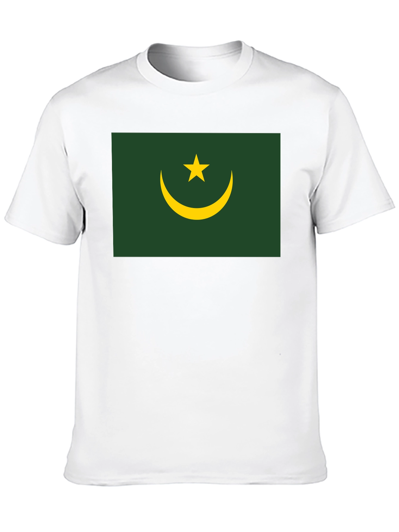 Mauritania Flag T-Shirt - Black Crew Neck Tee