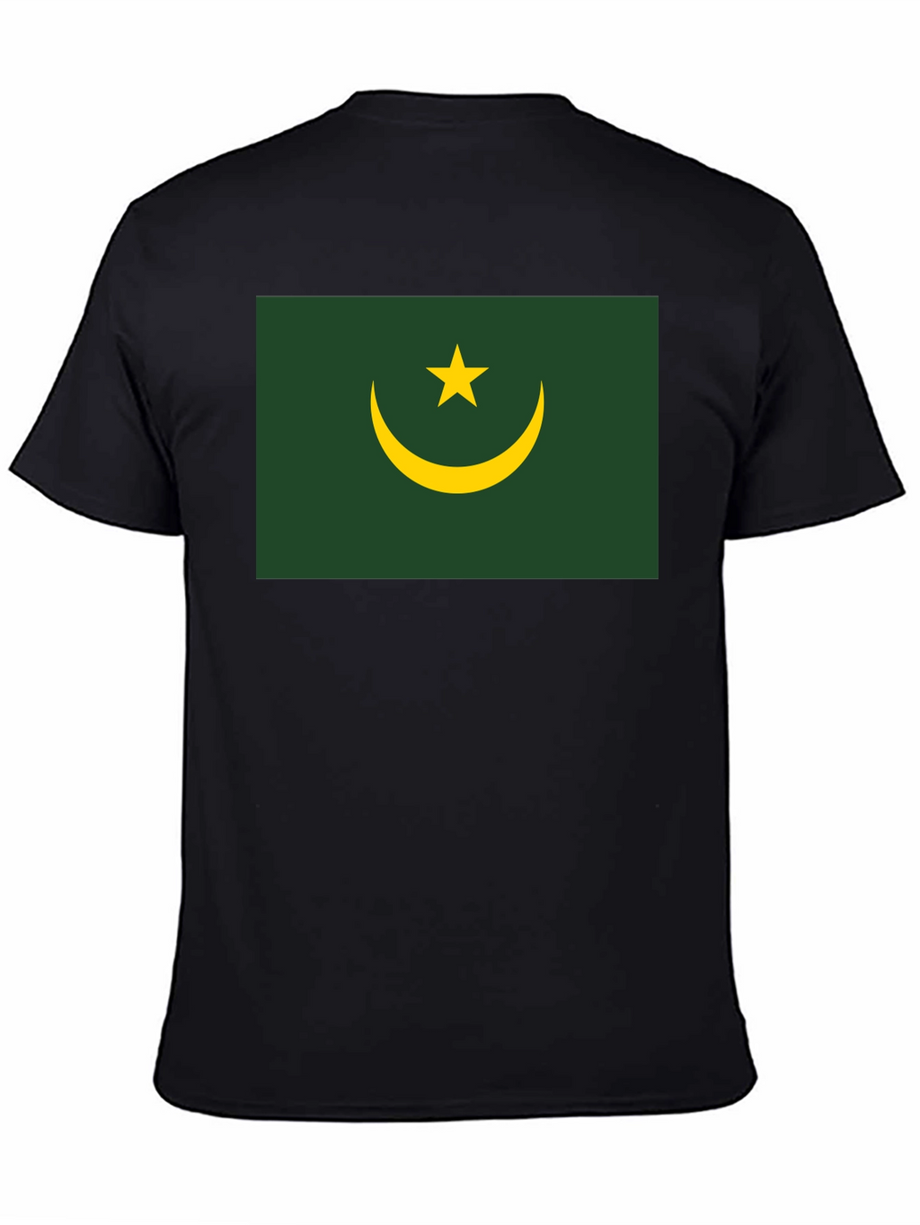 Mauritania Flag T-Shirt - Black Crew Neck Tee