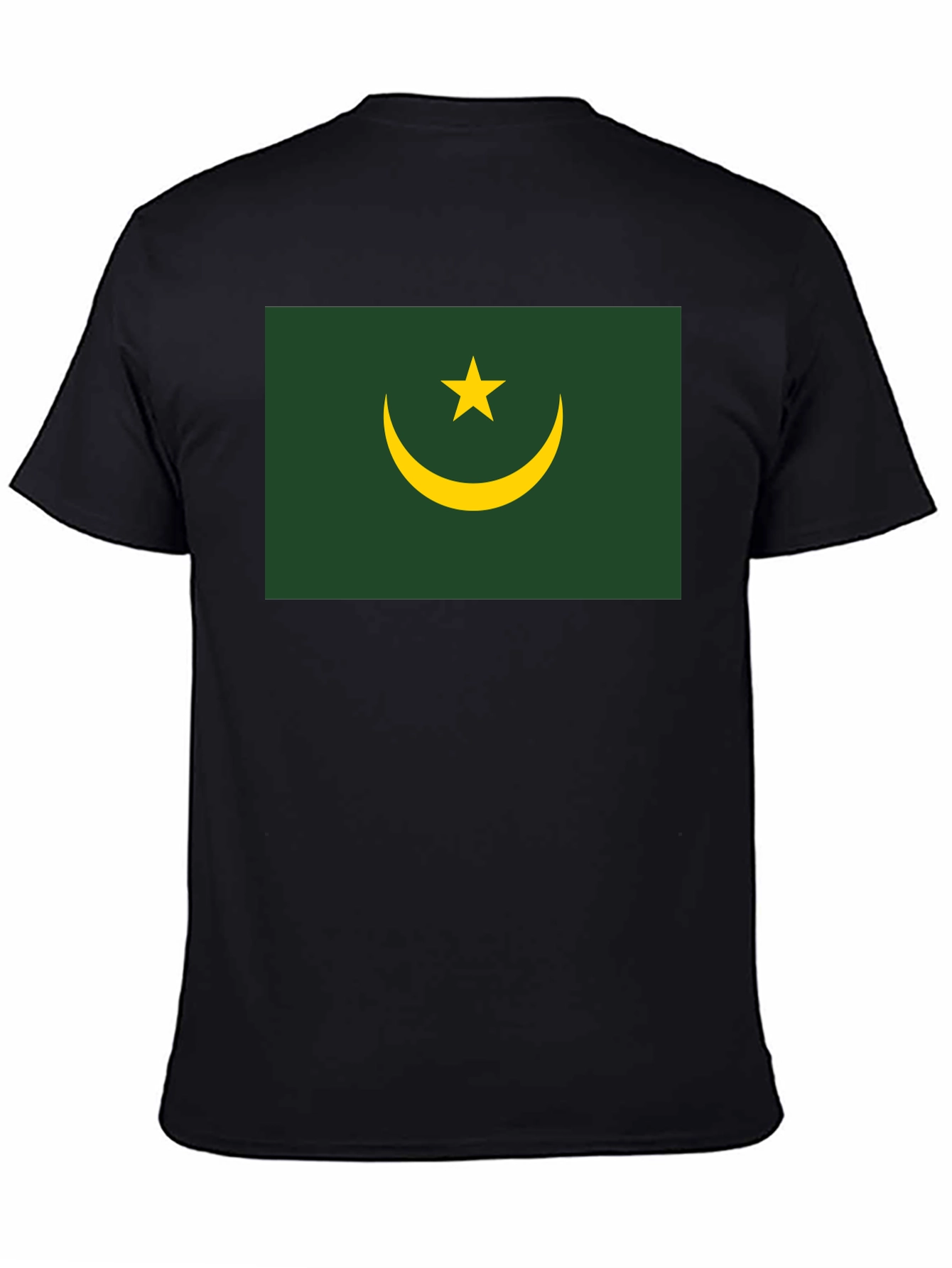 Mauritania Flag T-Shirt - Black Crew Neck Tee