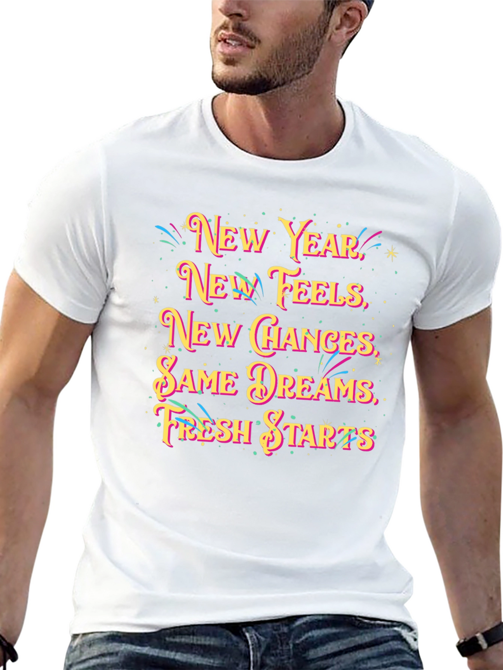New Year Feels Graphic T-Shirt