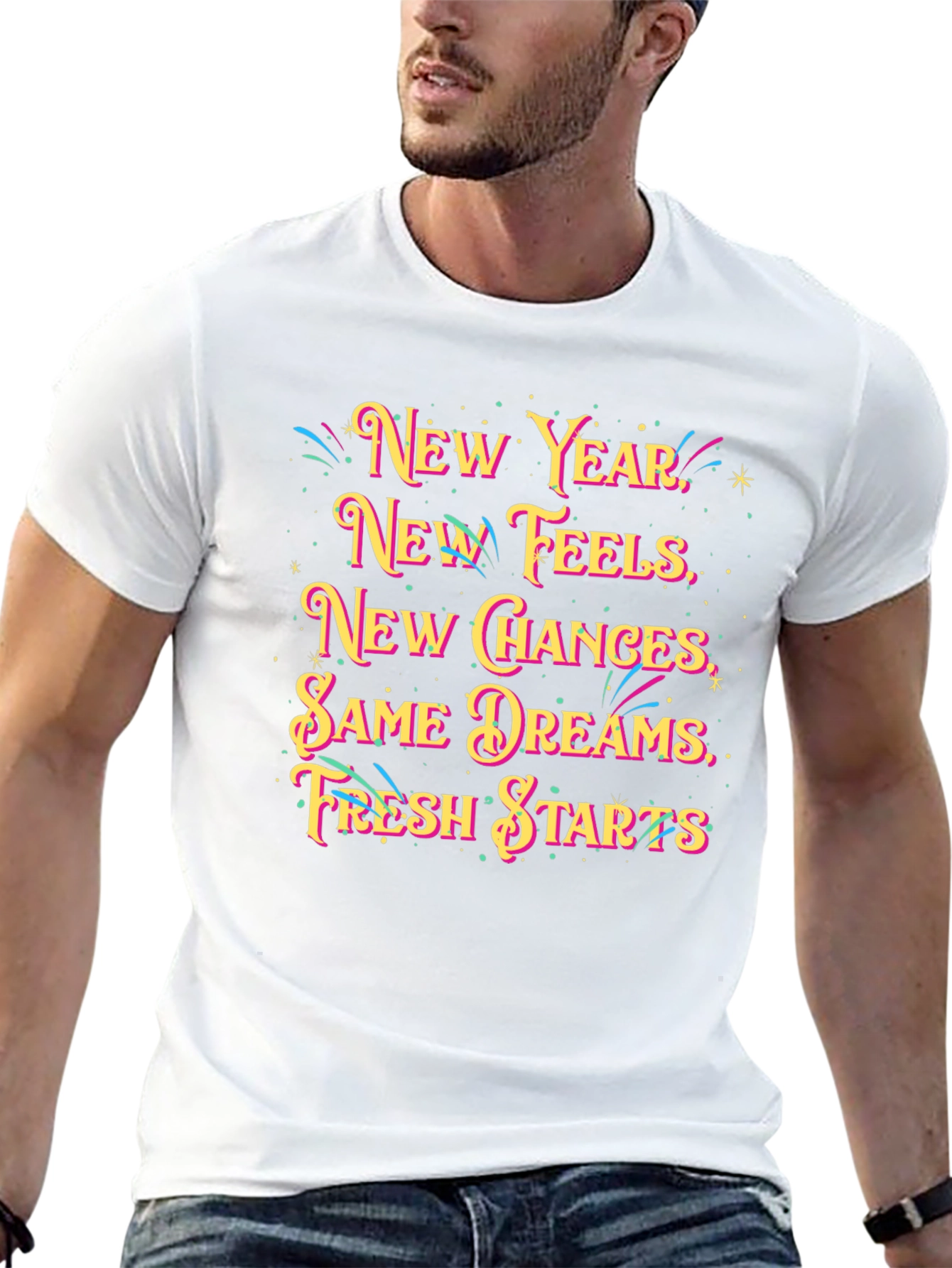New Year Feels Graphic T-Shirt