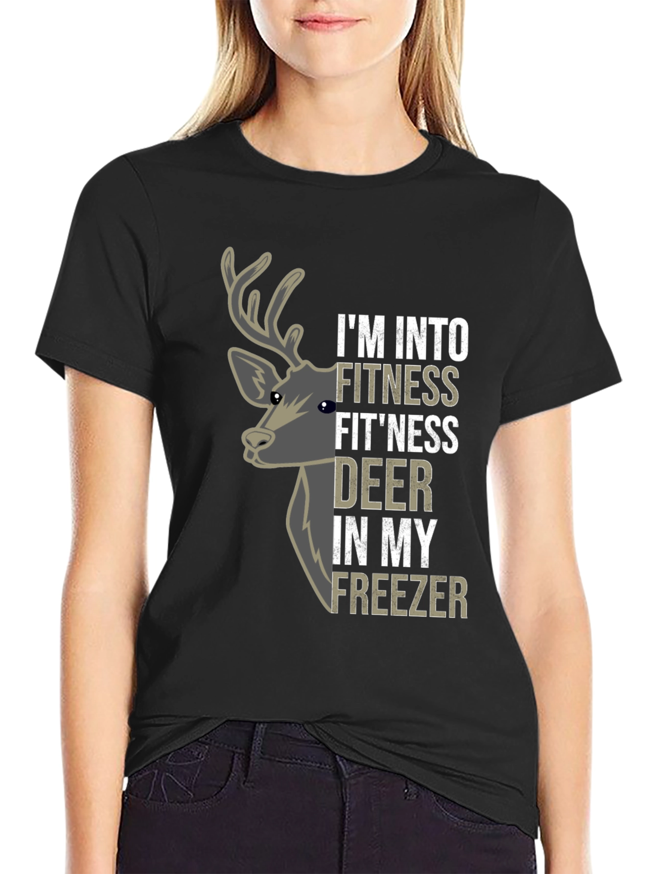 Fitness Fitness Deer T-Shirt - Funny Hunting Tee