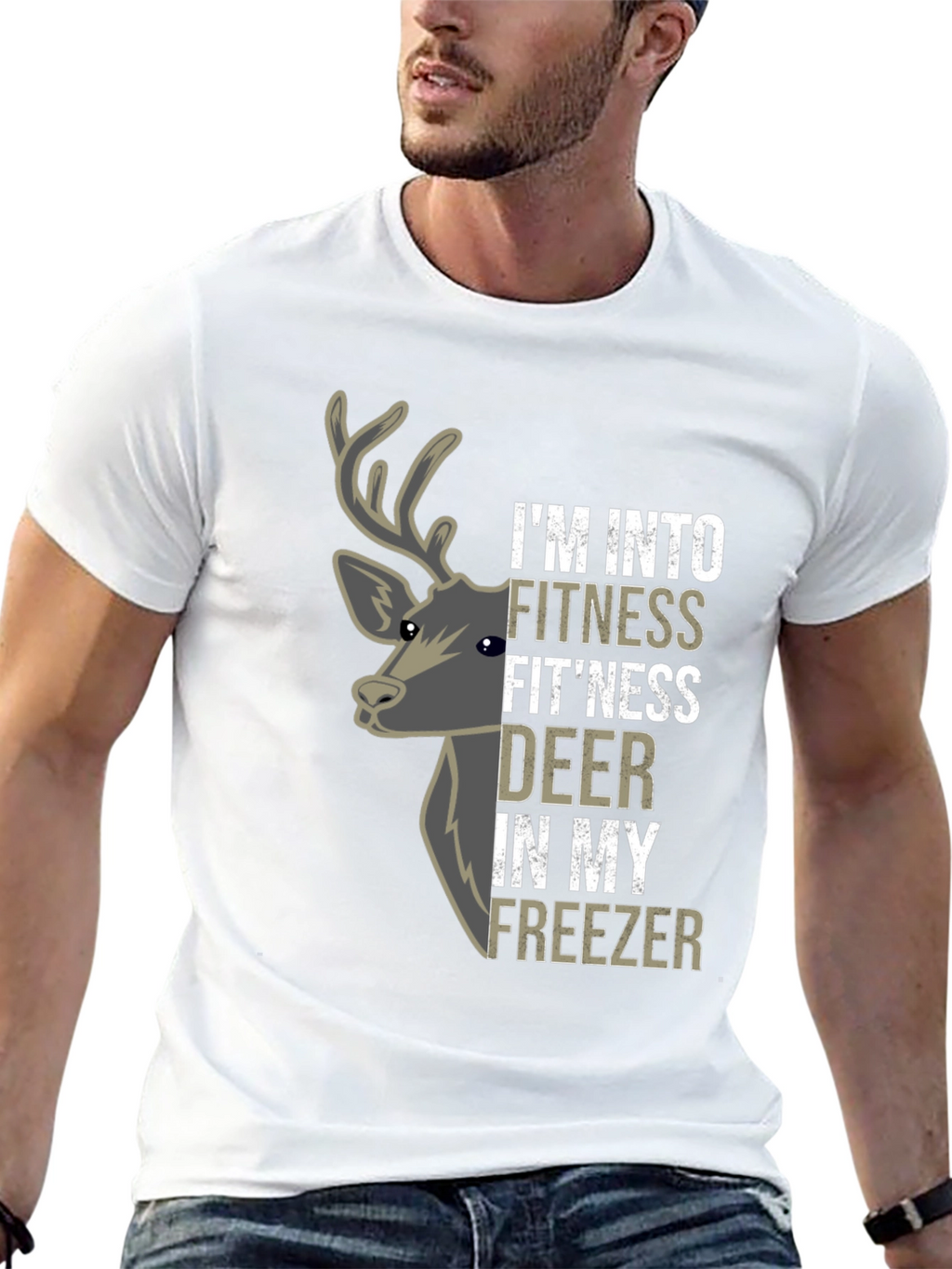 Fitness Fitness Deer T-Shirt - Funny Hunting Tee