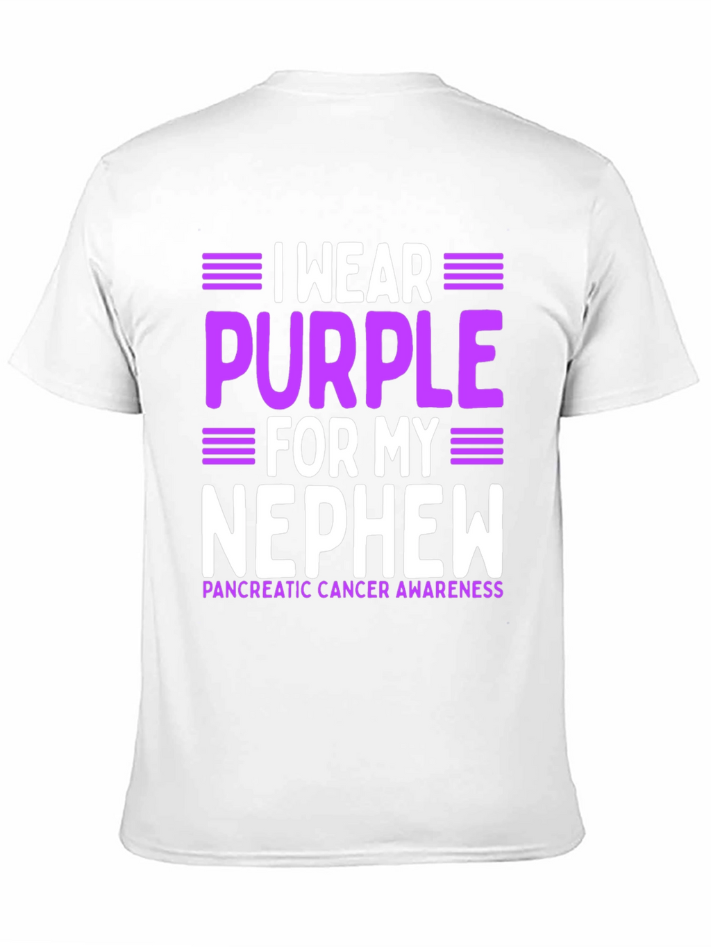 Purple Pancreatic Cancer Awareness Nephew T-Shirt
