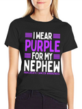Purple Pancreatic Cancer Awareness Nephew T-Shirt