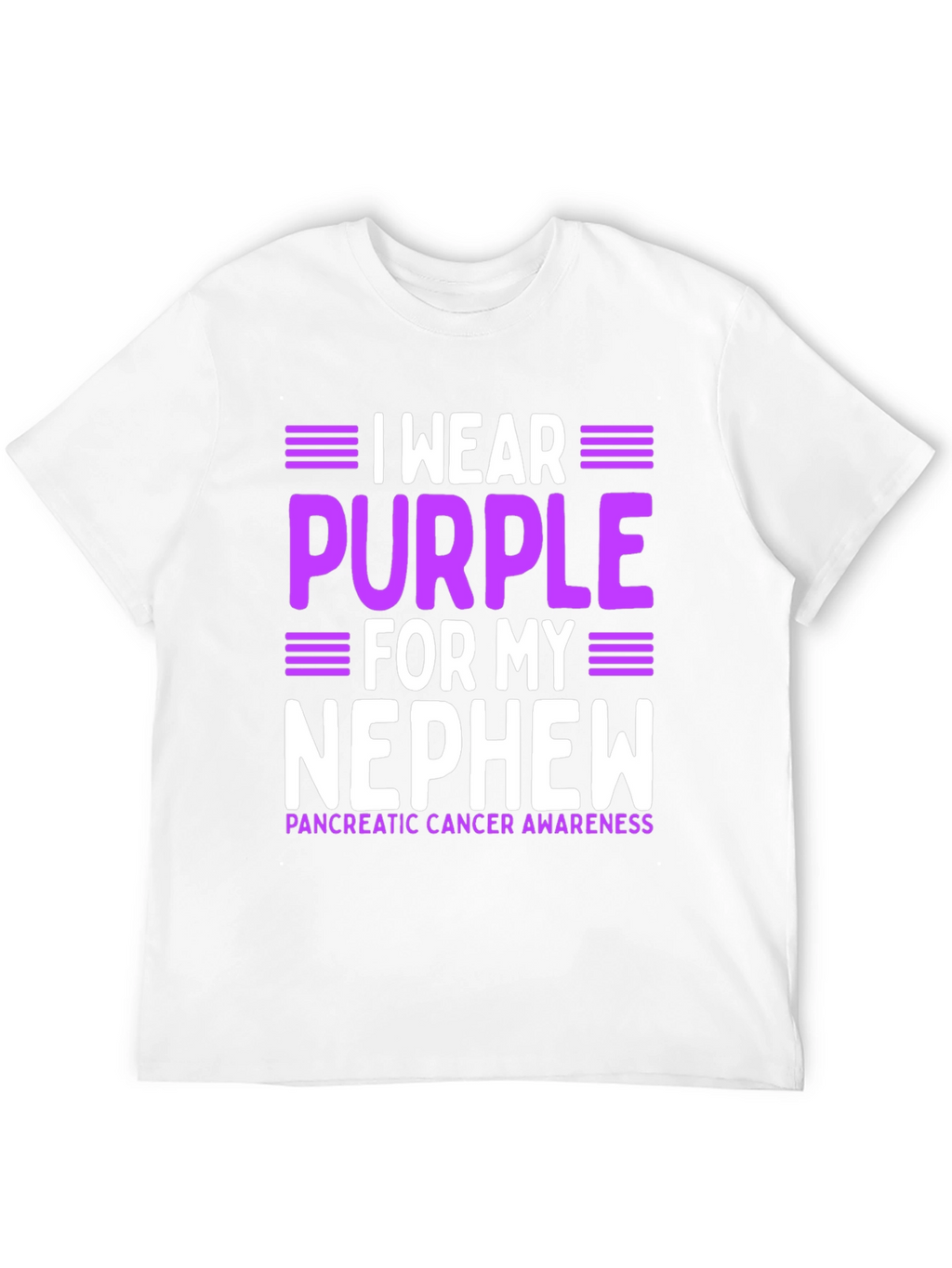 Purple Pancreatic Cancer Awareness Nephew T-Shirt