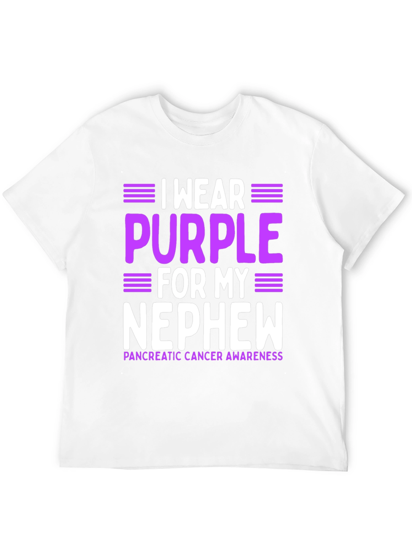 Purple Pancreatic Cancer Awareness Nephew T-Shirt