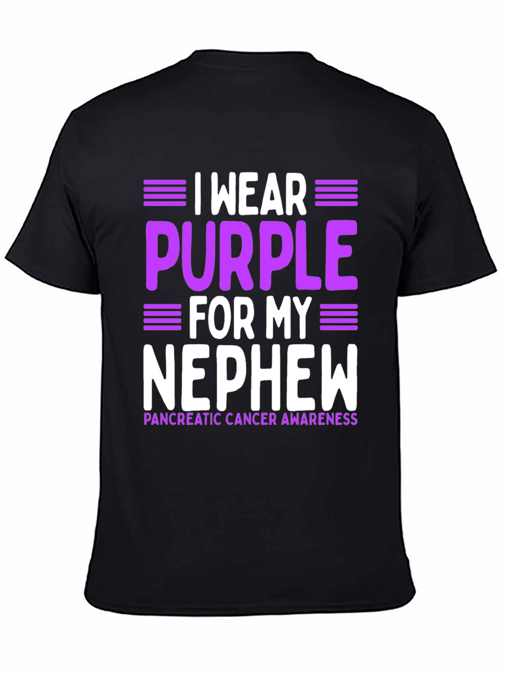 Purple Pancreatic Cancer Awareness Nephew T-Shirt