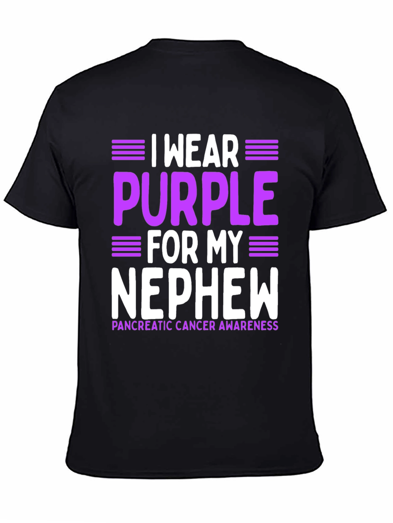 Purple Pancreatic Cancer Awareness Nephew T-Shirt