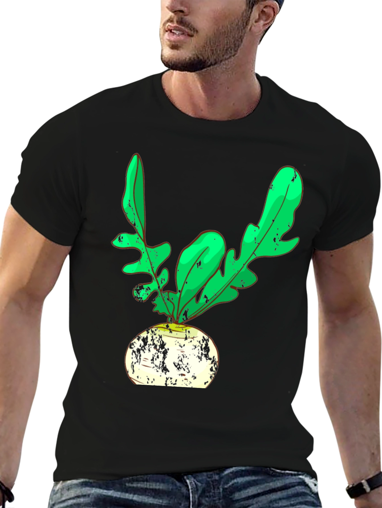 Radish Graphic Tee - Cool Vegetable Shirt