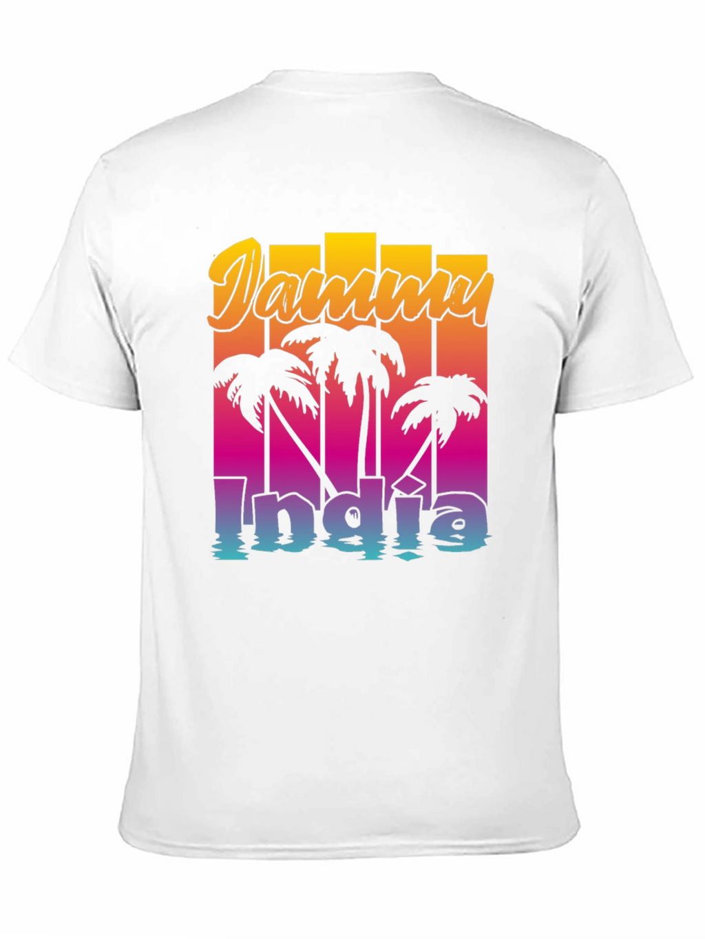 Jammu India Palm Tee - Retro Style