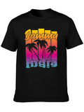 Jammu India Palm Tee - Retro Style