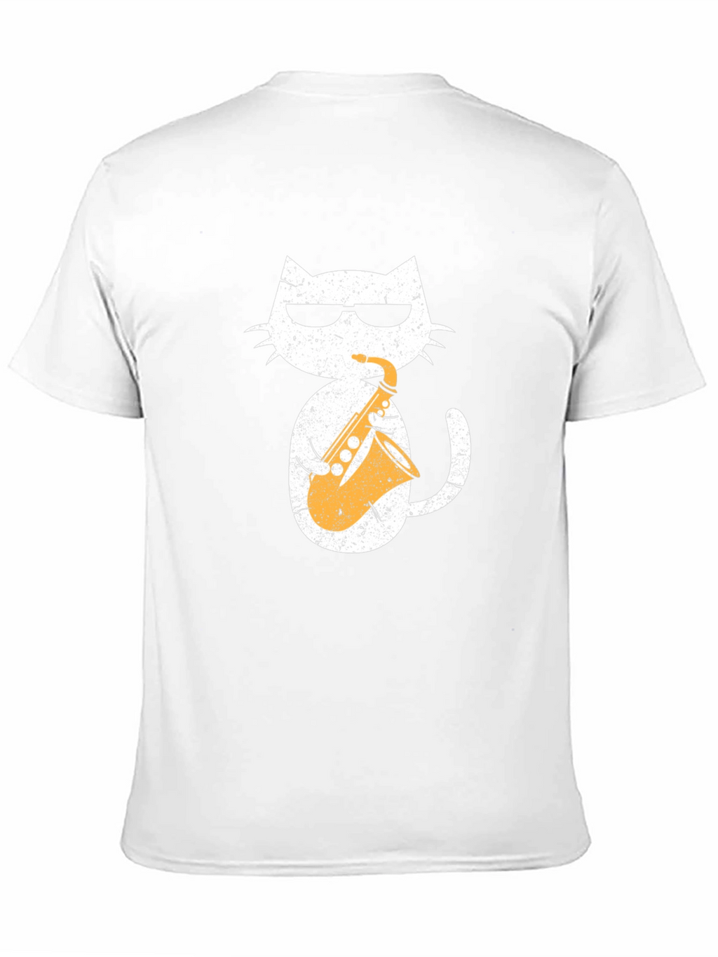 Cool Cat Saxophone Graphic Tee - Black