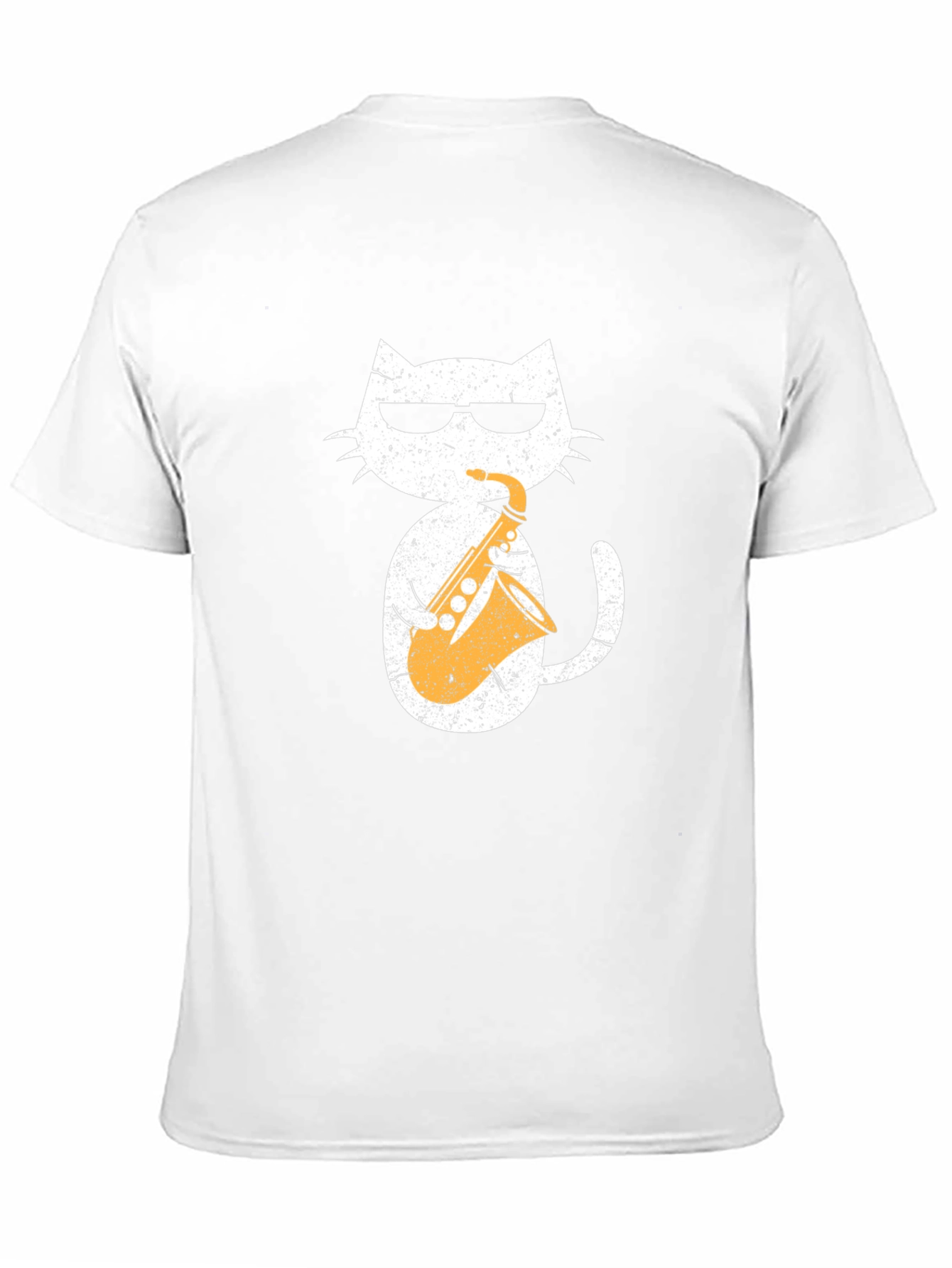Cool Cat Saxophone Graphic Tee - Black