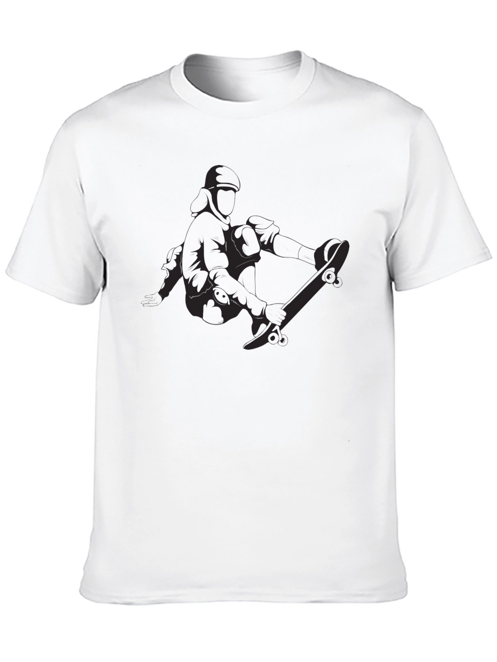 Skateboarder Graphic Black T-Shirt