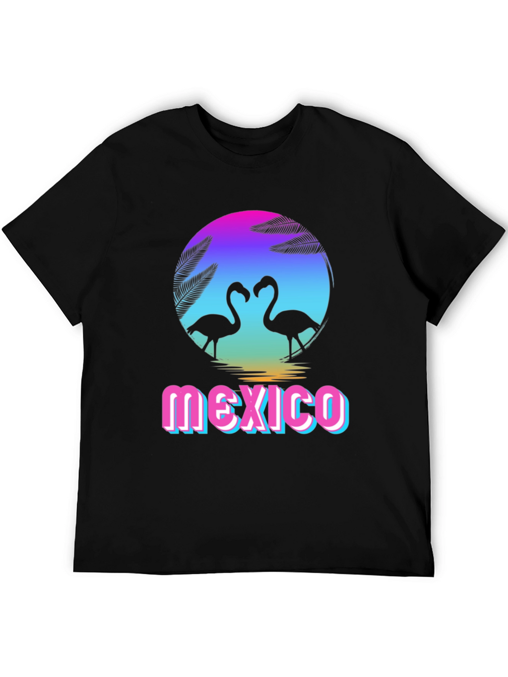 Mexico Flamingo Graphic T-Shirt - Tropical Vacation Souvenir