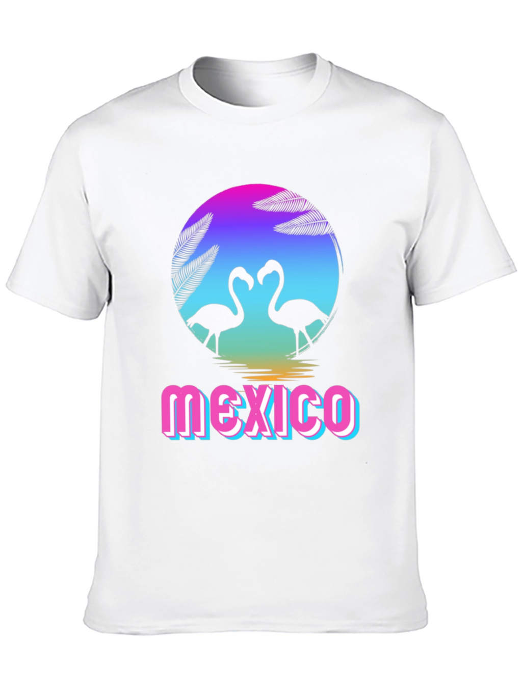 Mexico Flamingo Graphic T-Shirt - Tropical Vacation Souvenir