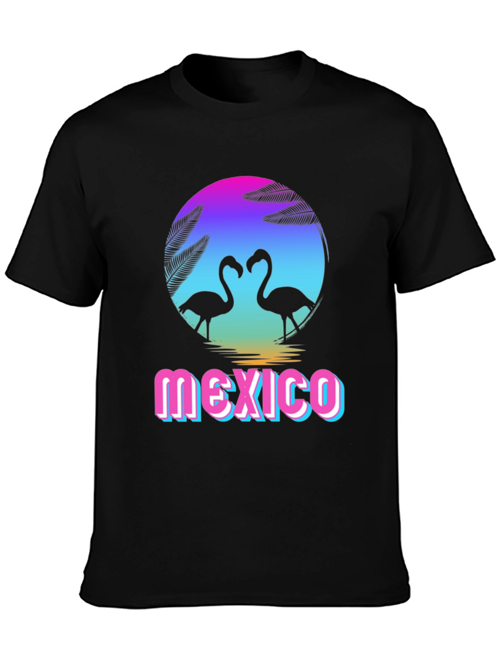 Mexico Flamingo Graphic T-Shirt - Tropical Vacation Souvenir