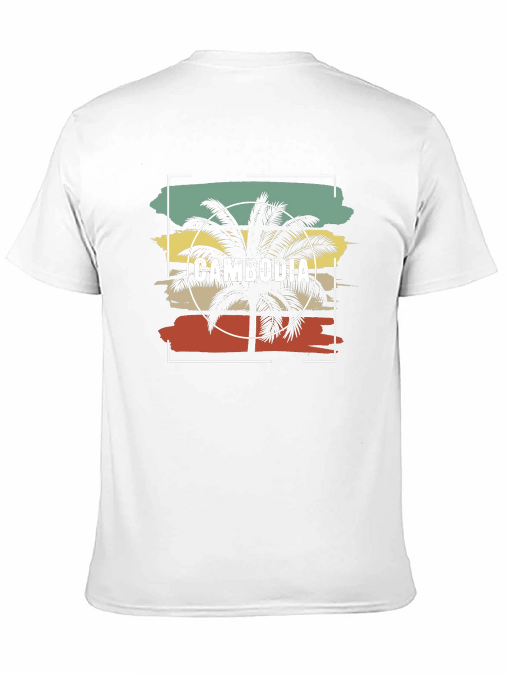 Cambodia Palm Tree Black T-Shirt